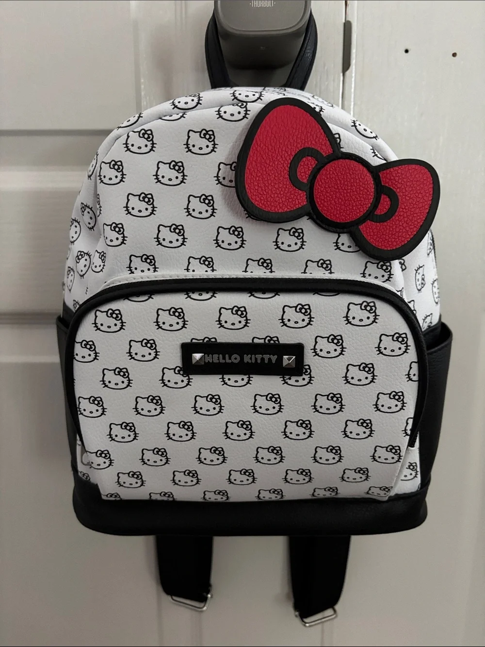 Hello Kitty White, Black & Red Mini Backpack